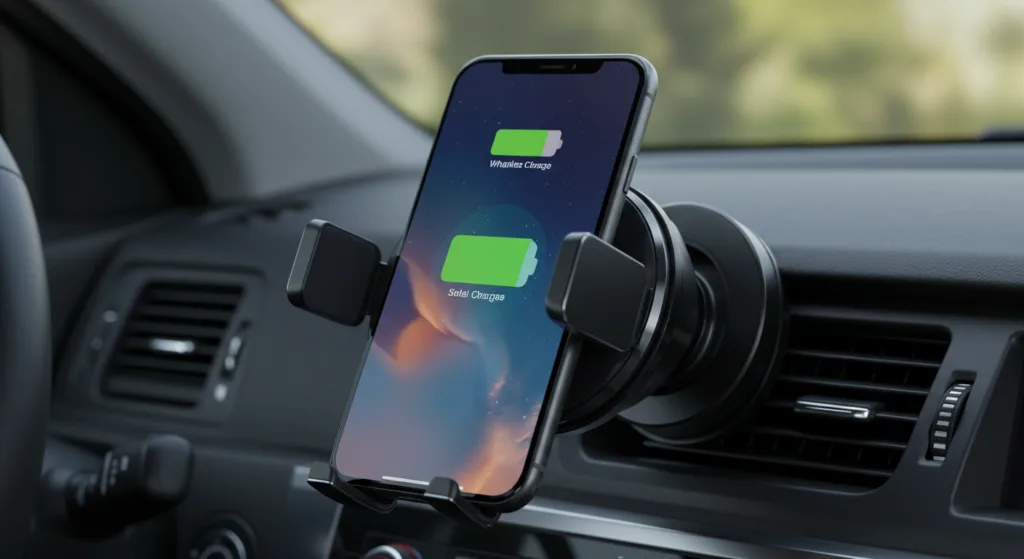 wireless car charger and mount