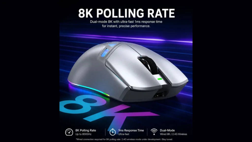 Lenovo Legion Y7MG PixArt PAW3950 sensor 8000Hz polling rate