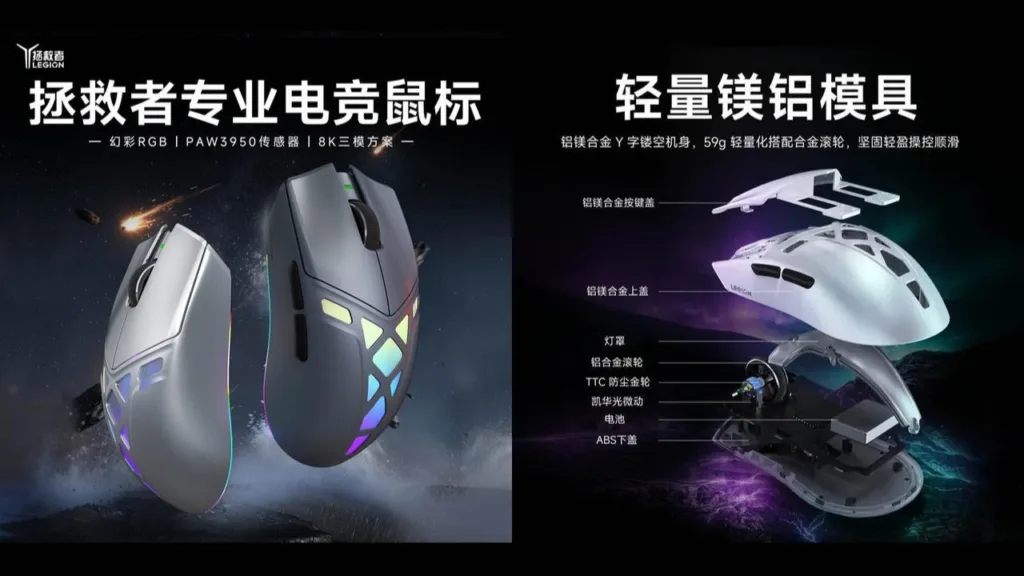 Lenovo Legion Y7MG gaming mouse