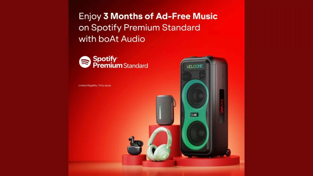 boAt Spotify Premium partnership India wireless earbuds bundle