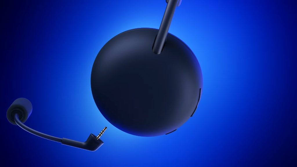 a close-up of the Pulse Edge's detachable boom mic.